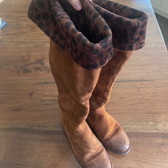Born Brown Suede Knee-High Boots - Picture 2 of 4